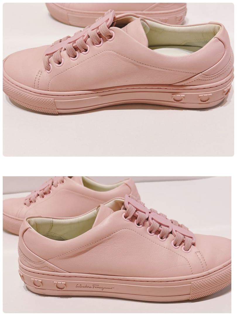 極美品♡フェラガモ ♡NADINE ヴァラ レザースニーカー 23.5 可愛い