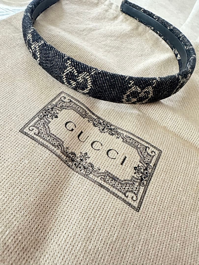 最終値下げ】GUCCI グッチ カチューシャインディゴ デニム (新品未使用