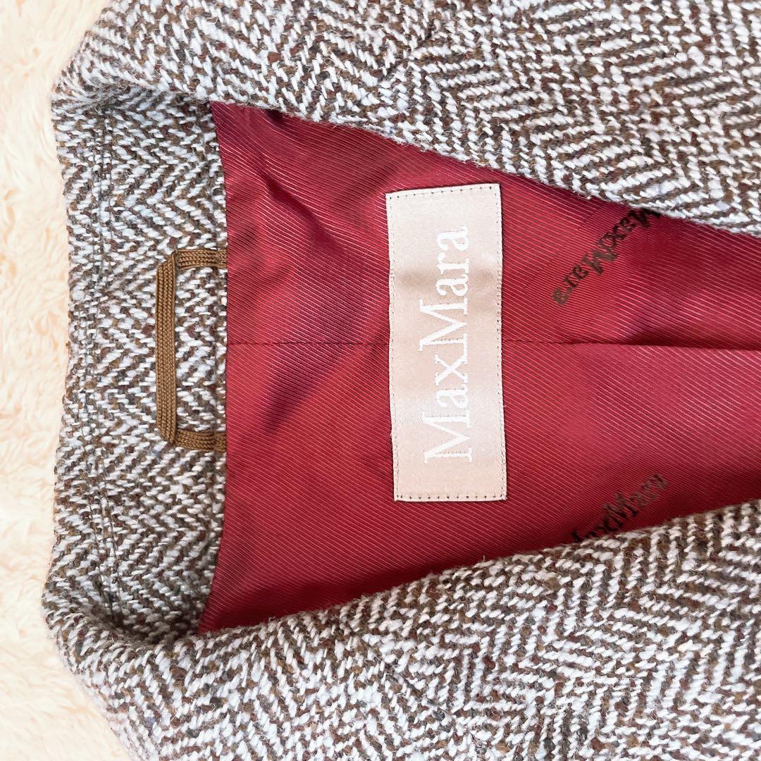 美品✨マックスマーラ 銀タグ テーラードジャケット ヘリンボーン