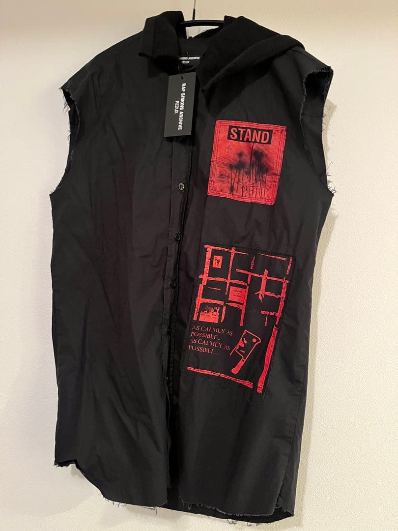 ラフシモンズ archive テロ期 02ss ノースリーブシャツパーカー 新品