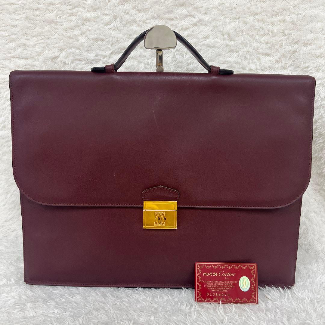 Cartier カルティエ バーガンディ レザー ビジネスバッグ 楽天市場】カルティエ（ビジネスバッグ・ブリーフケース｜メンズバッグ