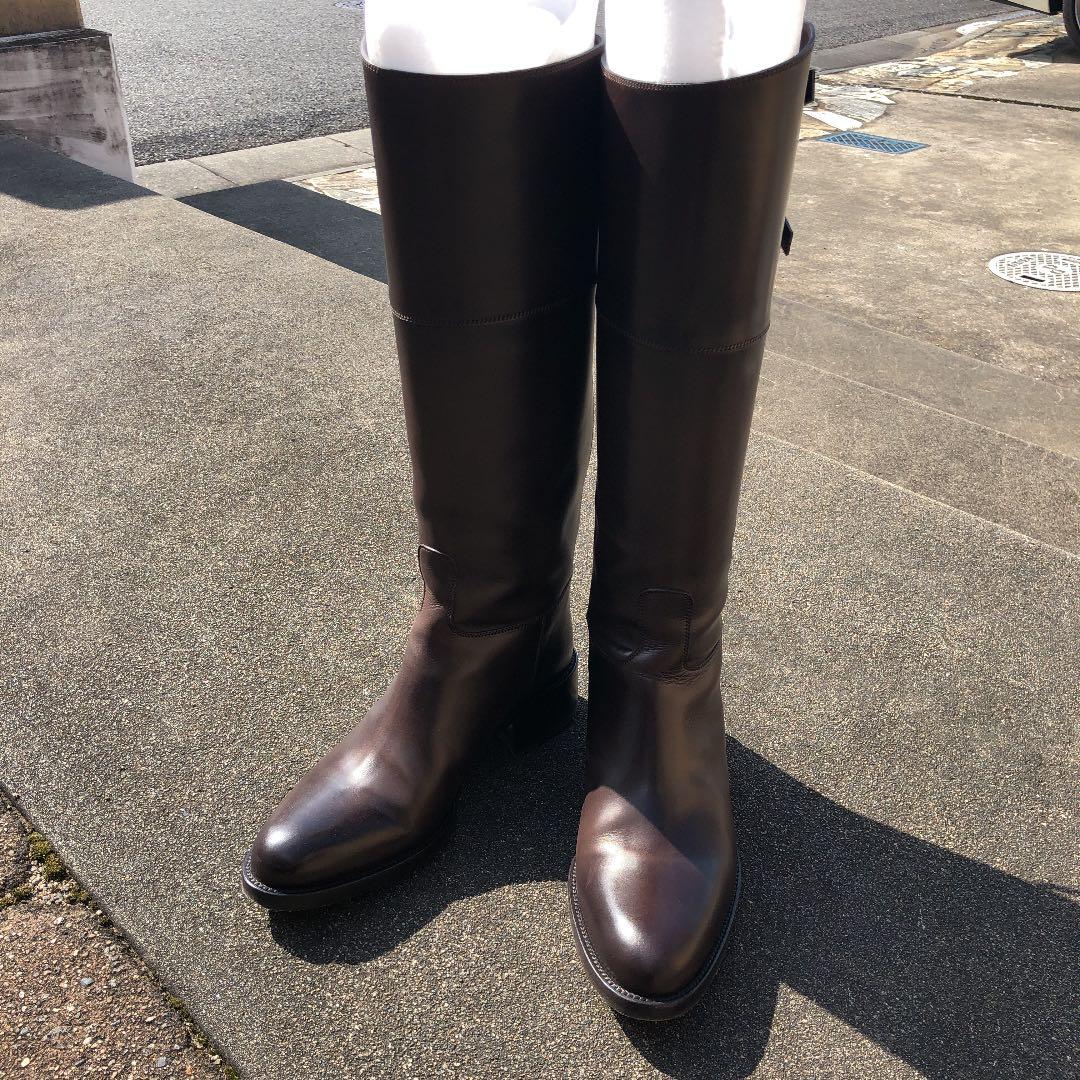 ロングブーツ ブラウン　サルトル　36サイズ サルトル SARTORE ラウンドトウベルテッドロングブーツ （ブラウン