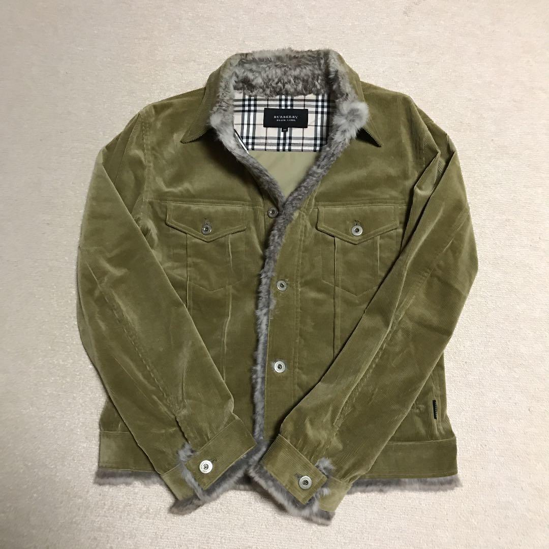 BURBERRY BLACK LABELラビットファー コーデュロイ ジャケット - メルカリ