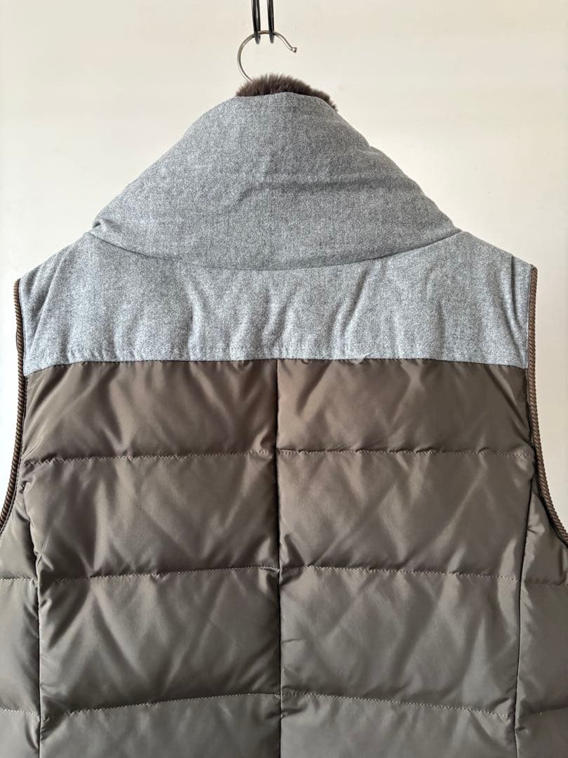 MARLENE DAM マーレンダム ブラウン ダウンベスト フード付き - メルカリ