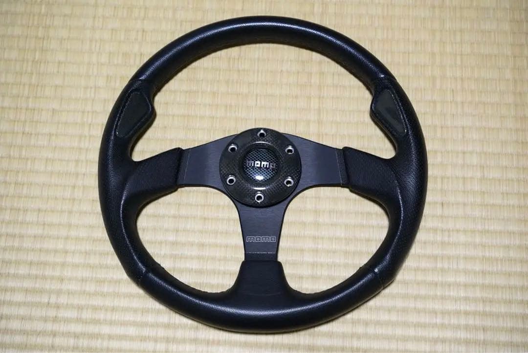 【正規品】　MOMO JET ジェット φ350 カーボン MOMO Jet Steering Wheel 350mm Dia. x Flat Dish Black - Kartek Off-Road