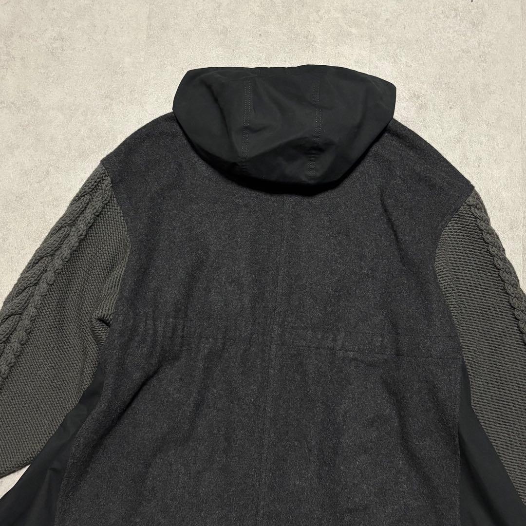 スタンブリー ロングコート 異素材ミックス マキシ丈 モッズコート