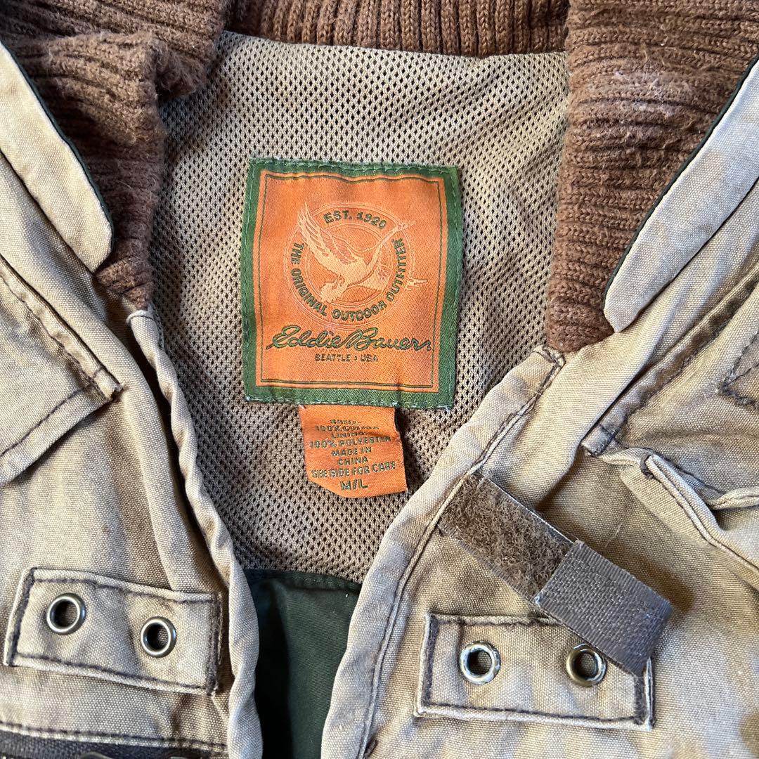 Eddie Bauer マルチポケット オイルド フィッシング ジャケット - メルカリ