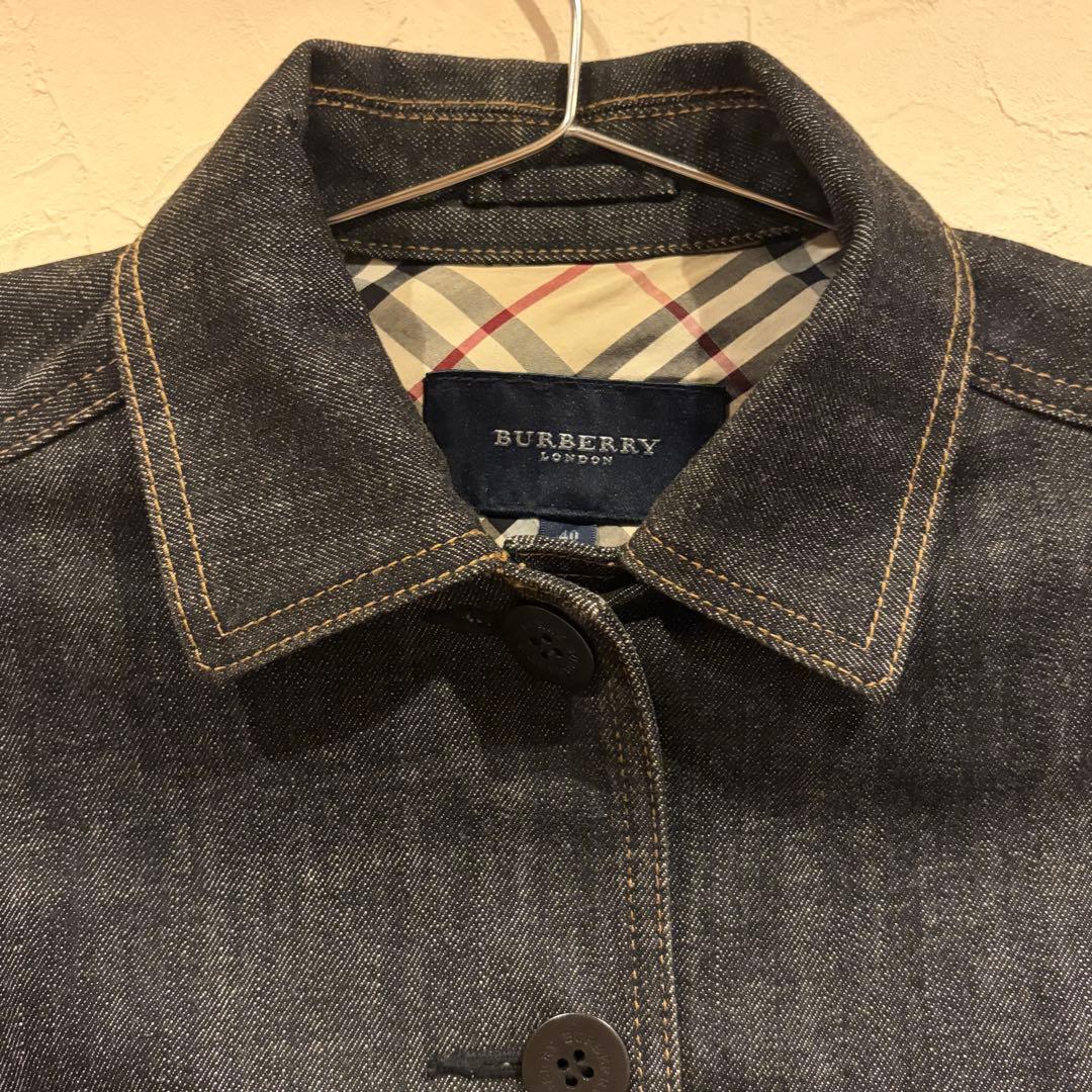 美品 バーバリーロンドン デニムジャケット ジージャン 濃紺 ノバ