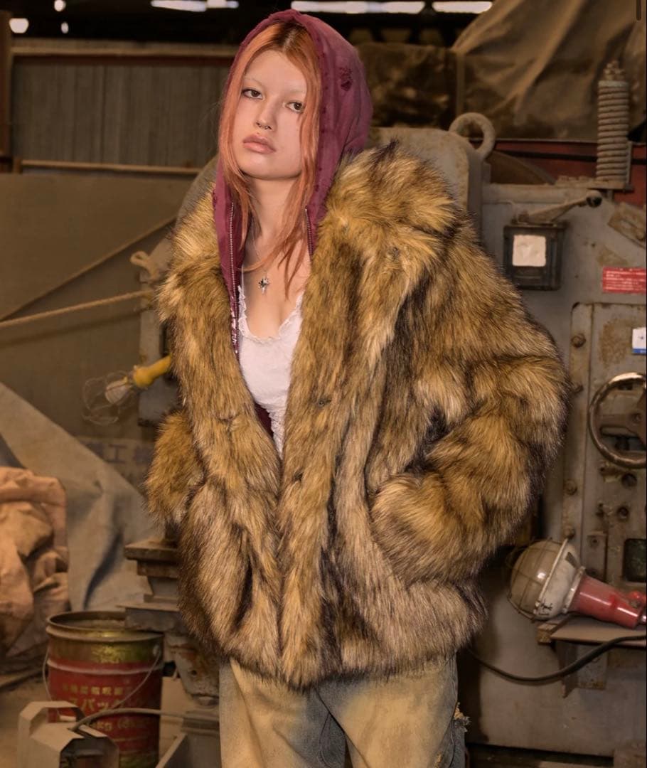 Fauxファースタンドカラーコート Fauxファースタンドカラーコート｜ACLENT（アクレント）