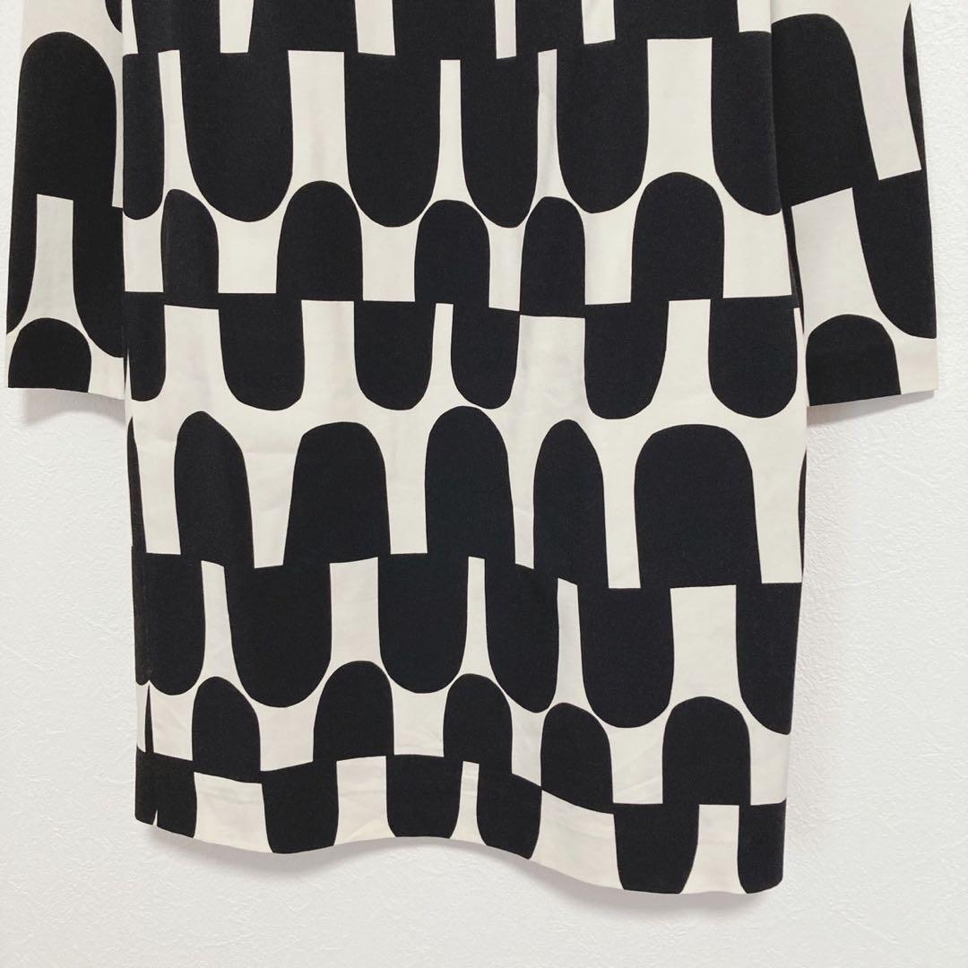 marimekko 定価3.5万 ワンピース BIAK RATSU 36 リボン