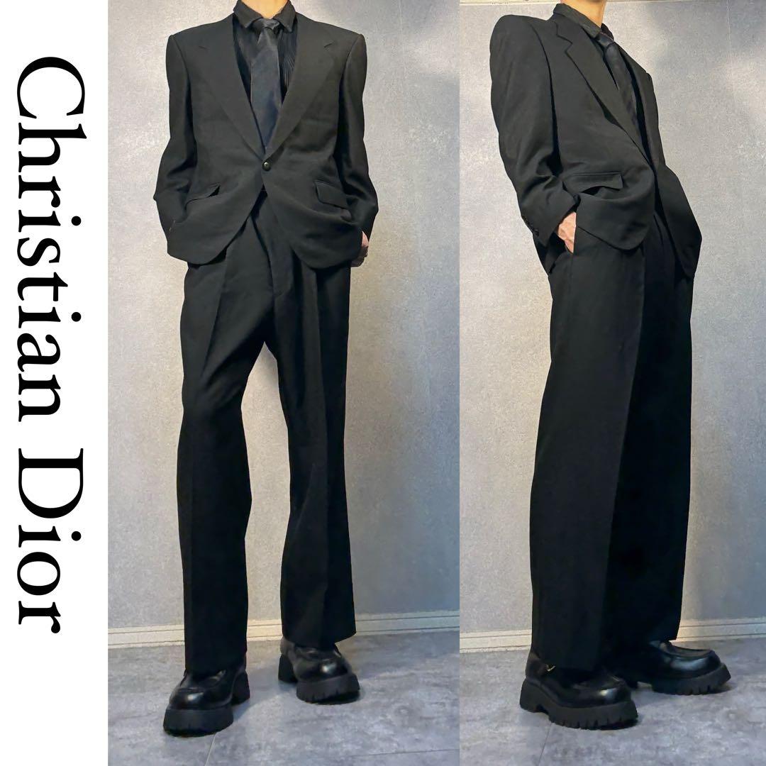 美品】Christian Dior セットアップ シングル ブラック - メルカリ