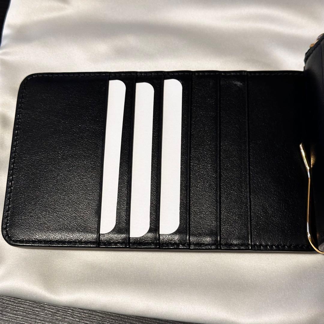 美品】GUCCI マネークリップ 二つ折り財布 ブラック レザー 箱付