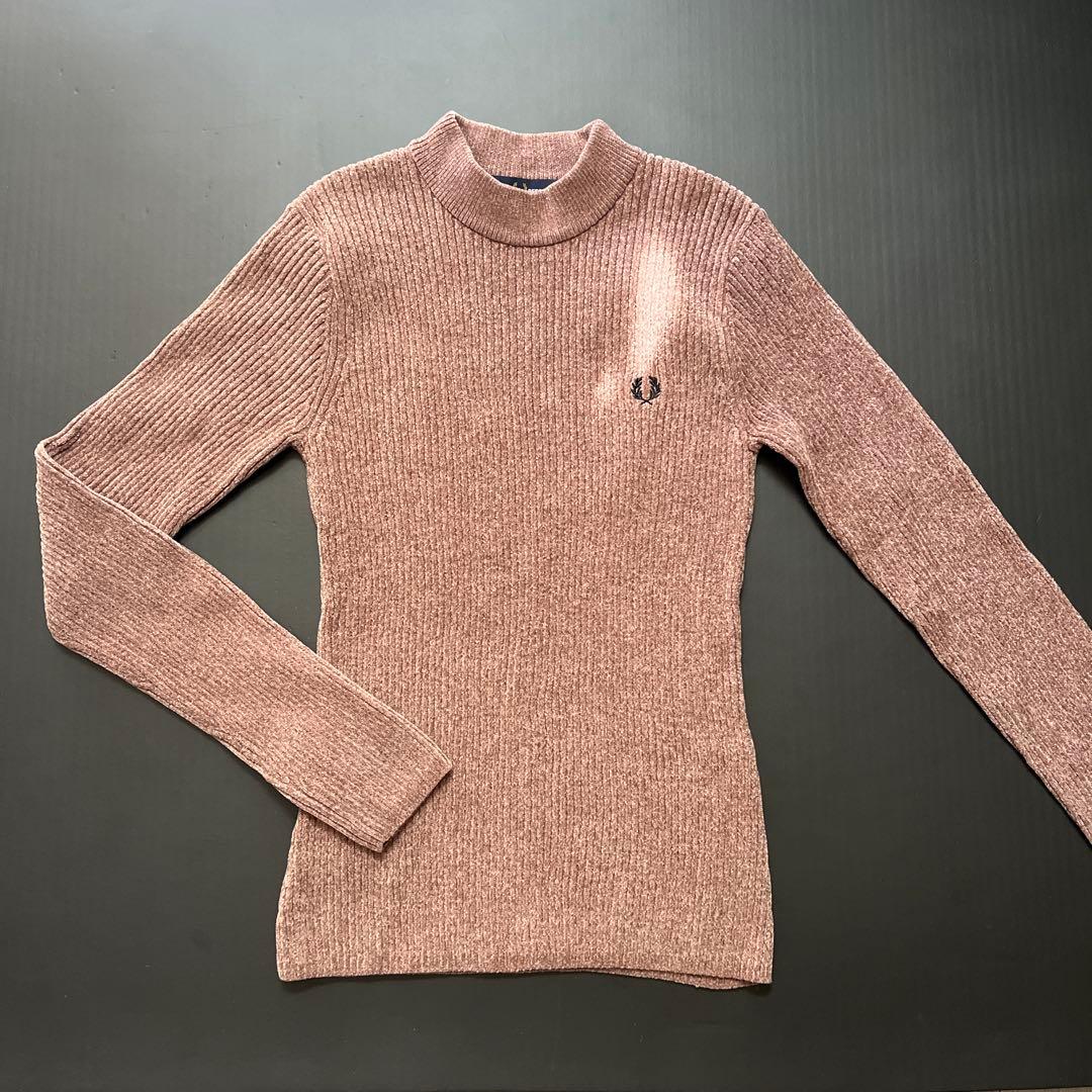 FRED PERRY リブ編みハイネックセーター UK 10 - メルカリ