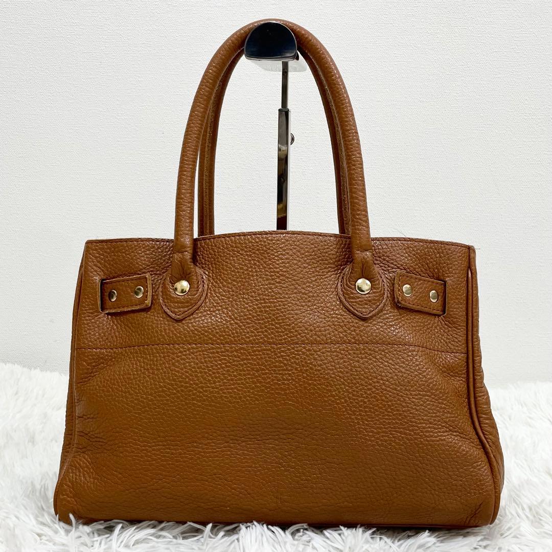 美品✨シータパランティカ トートバッグ レザー シボ革 ブラウン