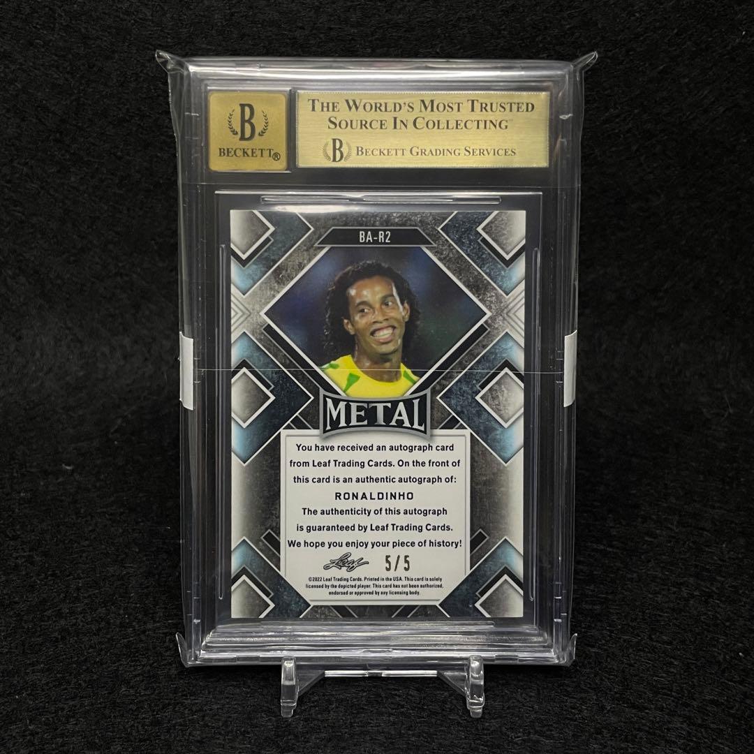 BGS9.5 Leaf Metal サッカー ロナウジーニョ 直筆サインカード - メルカリ