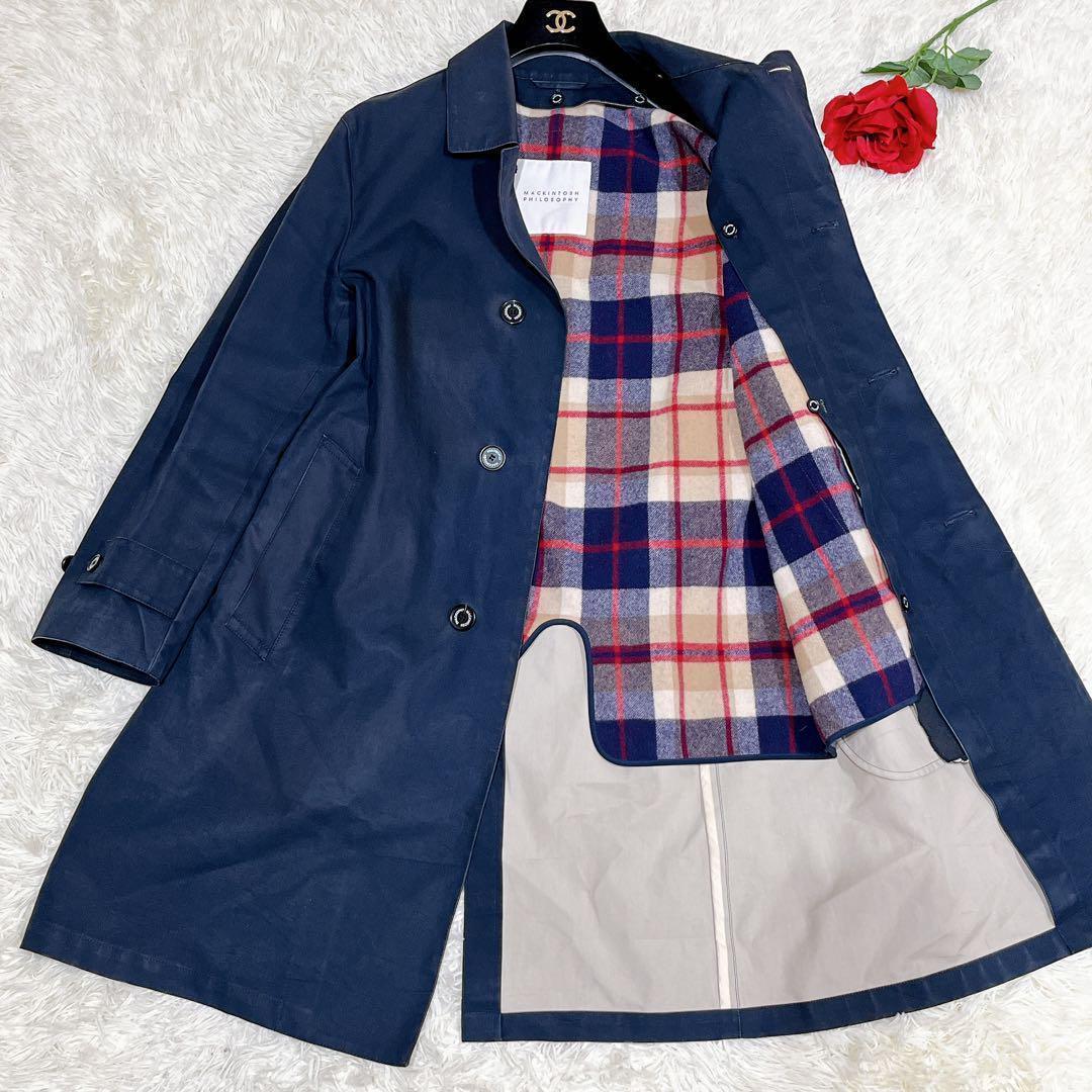 マッキントッシュフィロソフィー ステンカラー コート ロング ウール
