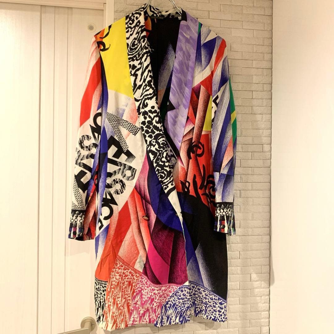 GIANNI VERSACE　ジャンニヴェルサーチ　シルクジャケット　40 ロゴ GIANNI VERSACE ジャンニヴェルサーチ シルクジャケット 40 ロゴ