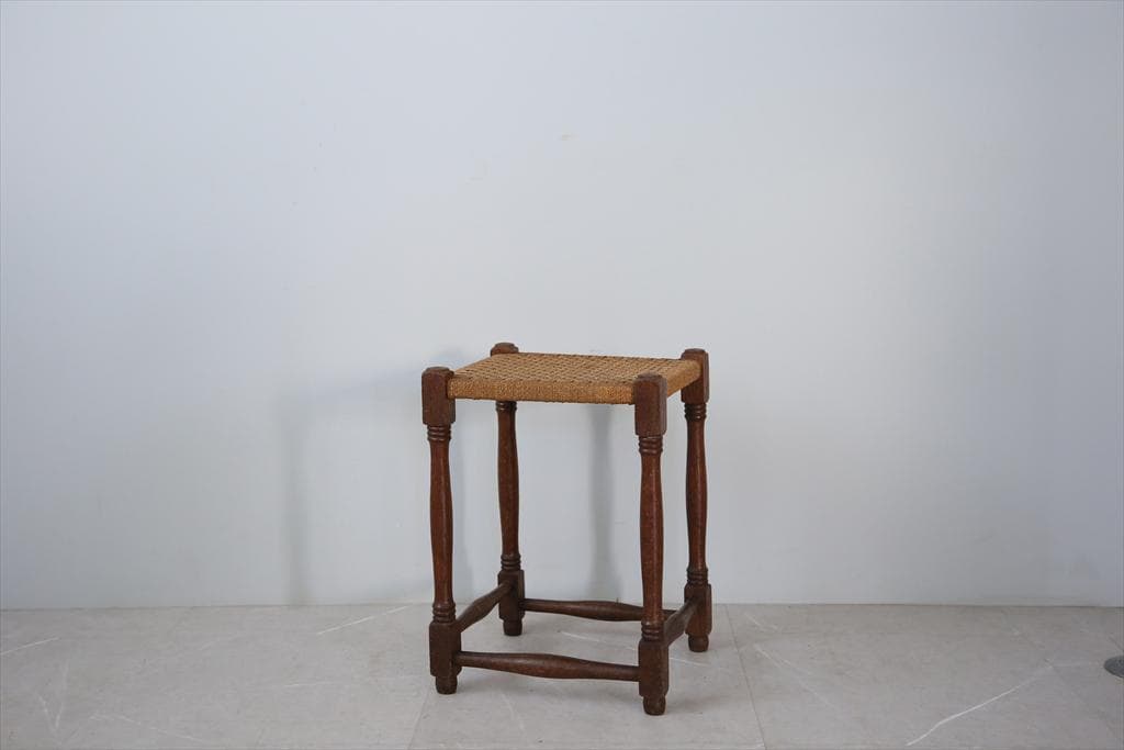 英国アンティーク木製スツール/腰掛けイス/チェア/ロープトップ(85-207) Amazon.co.jp: THLD 木製 スツール 円形 アンティーク調 横長 腰かけ