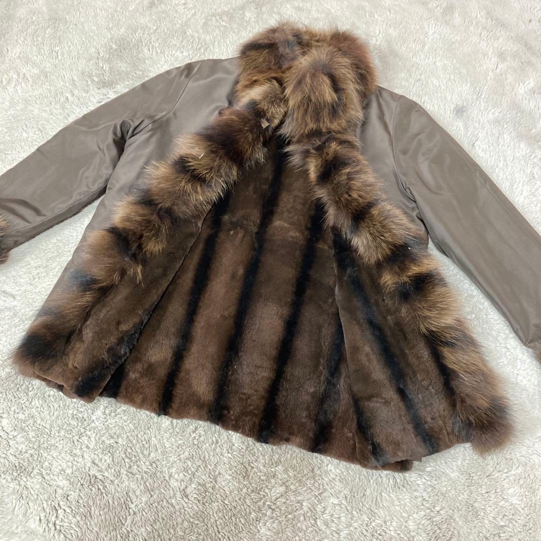 BALMAIN 毛皮コート リバーシブル ブルーフォックス シルク100% - メルカリ