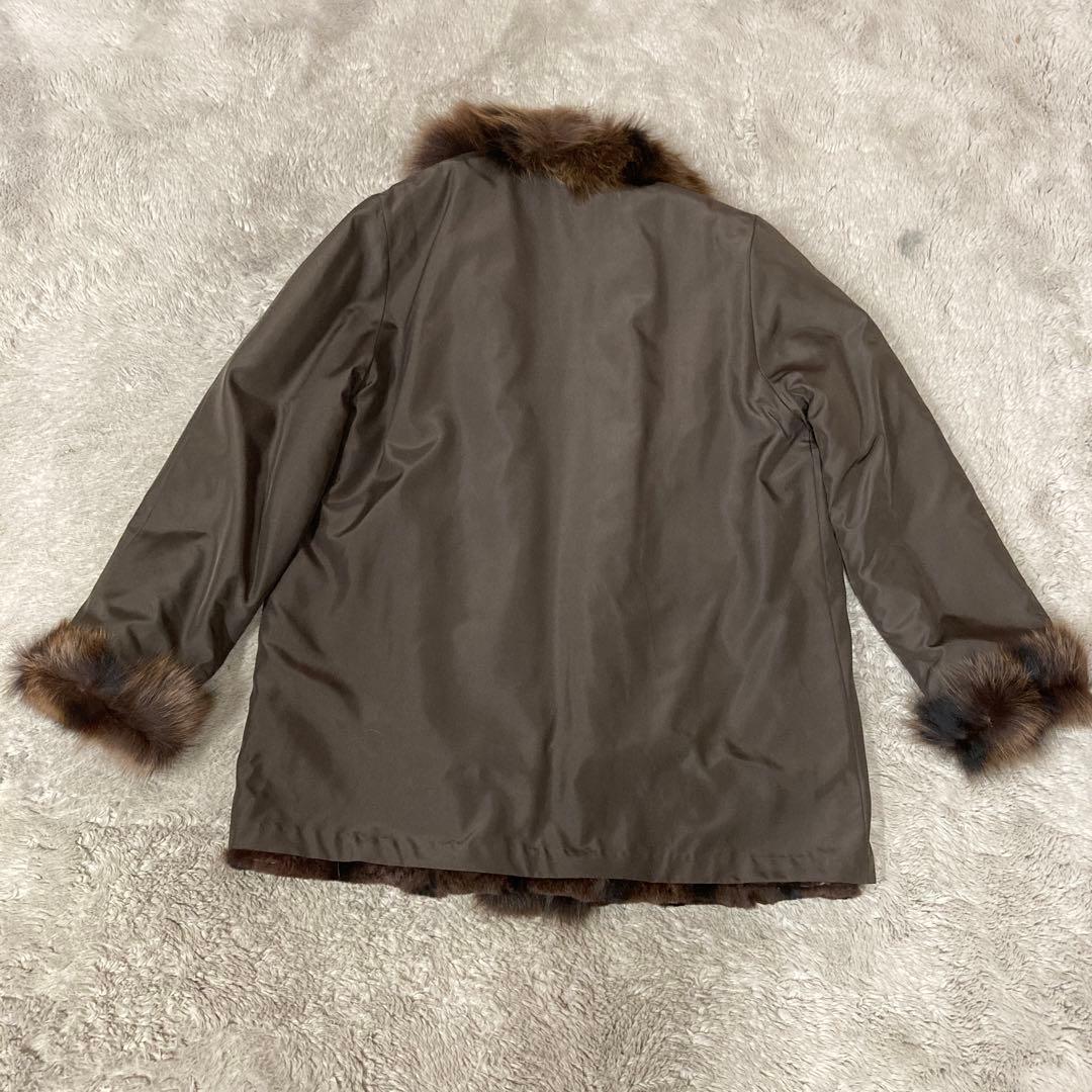 BALMAIN 毛皮コート リバーシブル ブルーフォックス シルク100% - メルカリ