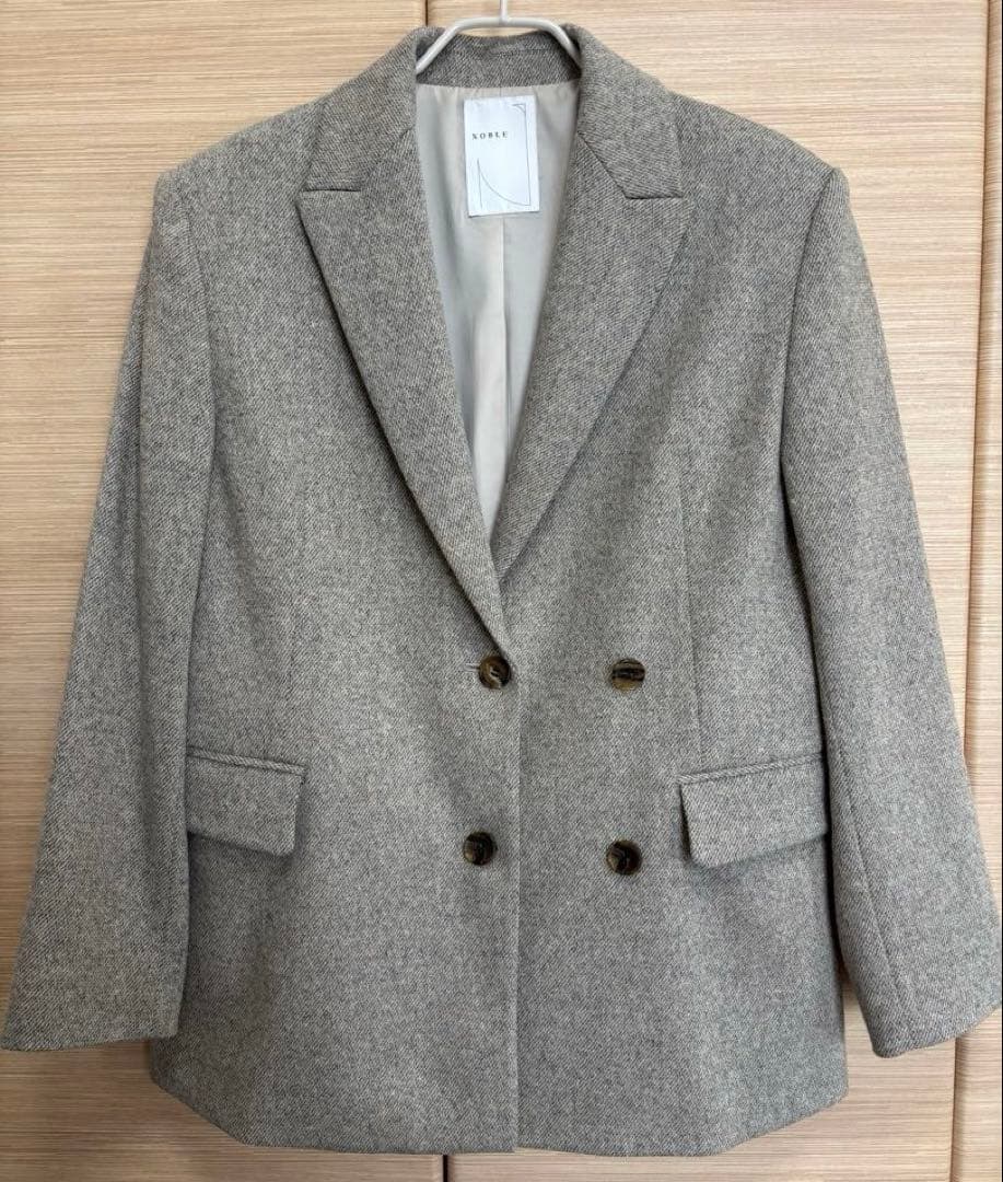noble トップツイード2WAYダブルジャケット - メルカリ
