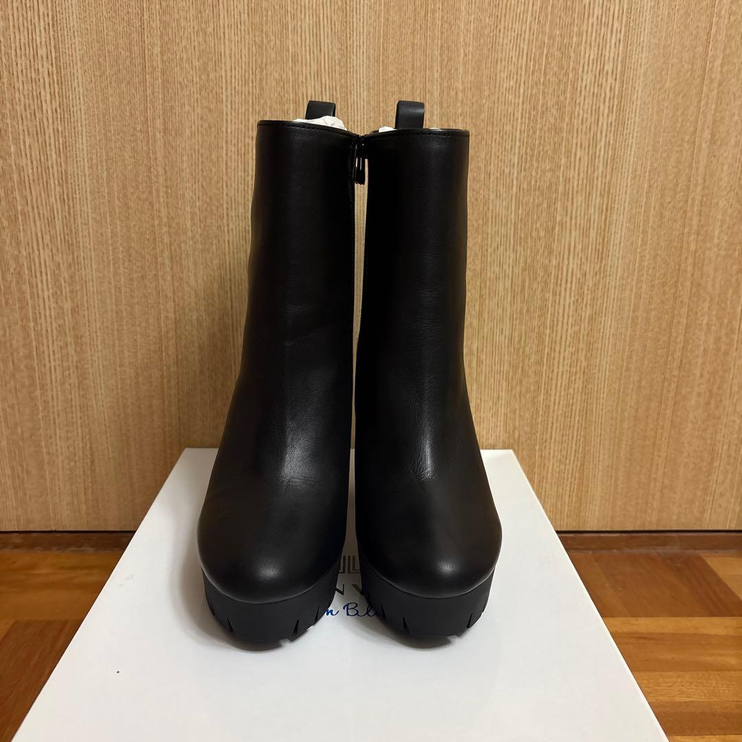 はぴ　LANVIN ブラック プラットフォームブーツ 23.5cm