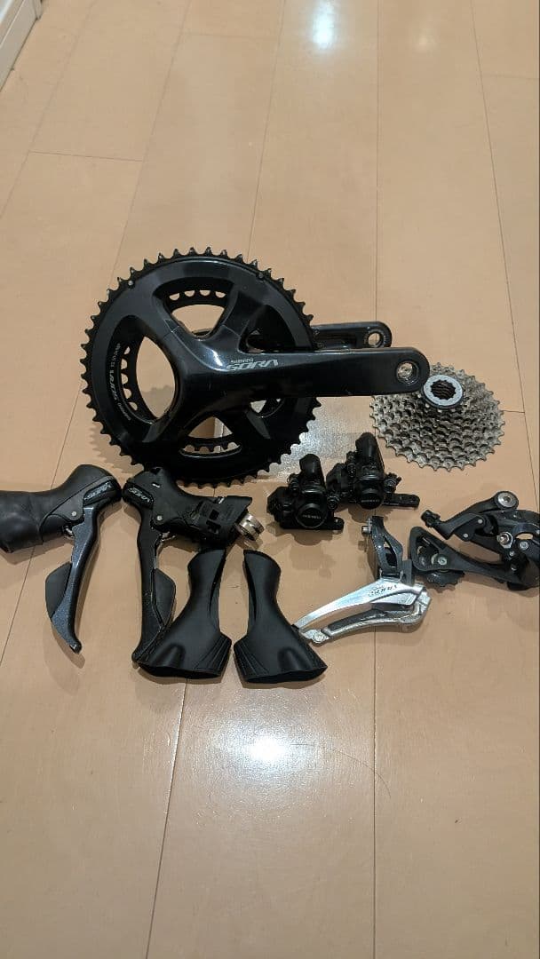 シマノ Sora 9s R3000 グループセット 機械式ディスク 説明必読 シマノ SORA（ソラ）R3000 フラットバー用 機械式コンポセット（2x9s