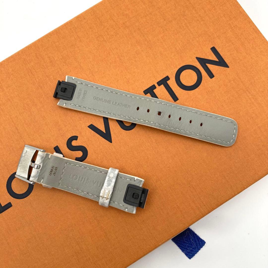 美品 ルイヴィトン タンブール ベルト モノグラム ワンタッチ ホワイト