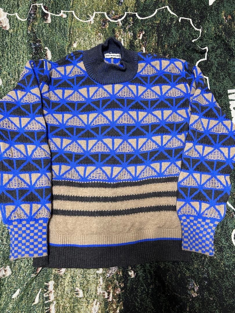 ISSEY MIYAKE MEN 幾何学模様 ニット L - メルカリ