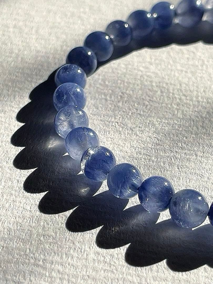 Y-6【高品質•新品】ディモルチェライトDumortierite 4.5mm 珠