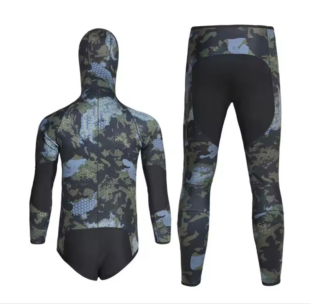 スピアフィッシング 魚突き 冬用 フード付き スキン3.5ミリ新品L