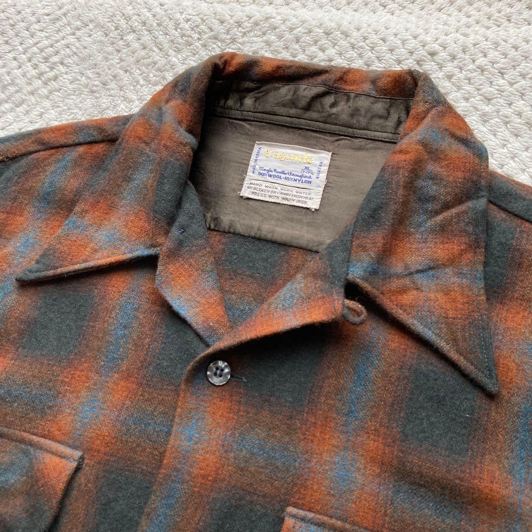 70s cascade カスケード オンブレ ウールシャツ PENDLETON - メルカリ