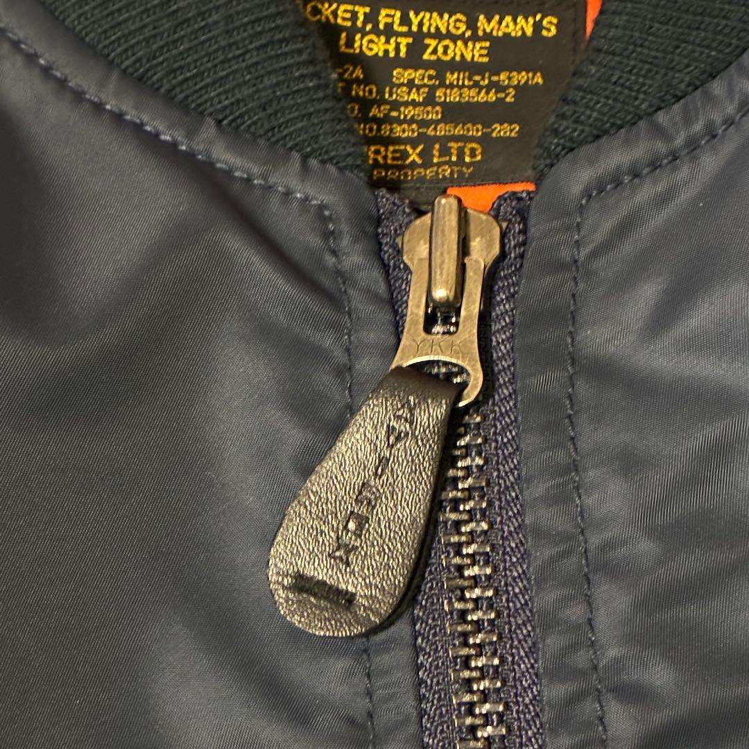 美品】✨ AVIREX フライトジャケット アーチロゴ コマーシャルロゴ S