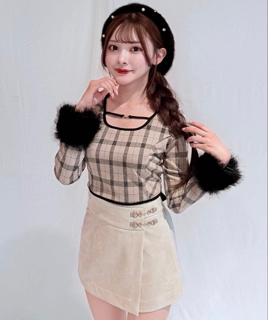 NOMAE ファーカフスバックリボントップス - メルカリ