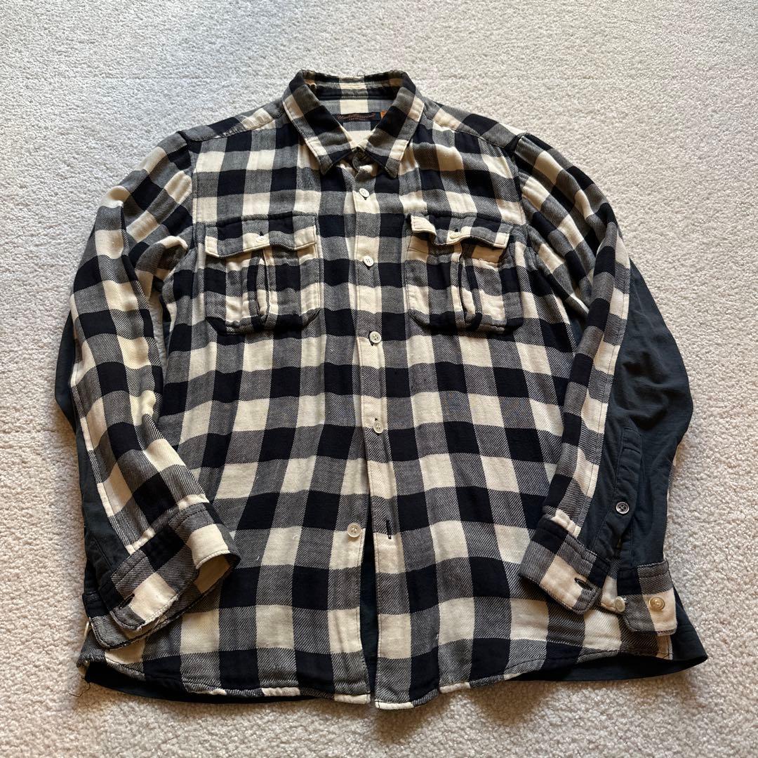 アンダーカバー undercover T期 ドッキングネルシャツ アーカイブ UNDERCOVER⁄アンダーカバー⁄THIRD UNDERCOVER◇Tシャツ/4/コットン/BLK