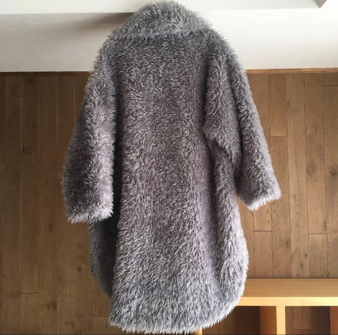 極美品ERMANNO SCERVINOエルマノシェルビーノ フェイクファーコート