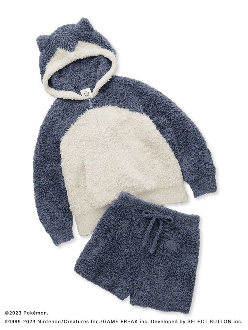 ジェラートピケ×ポケモンコラボ　カビゴンパーカー&ショートパンツセット gelato pique】ジェラート カビゴンパーカ＆ショートパンツセット