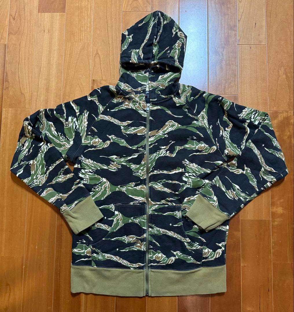 ステューシー 迷彩柄 フルジップパーカー old stussy - メルカリ