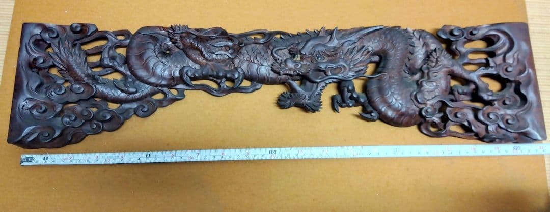 木製　ドラゴン　龍　彫刻 　欄間 木製 ドラゴン 龍 彫刻 欄間