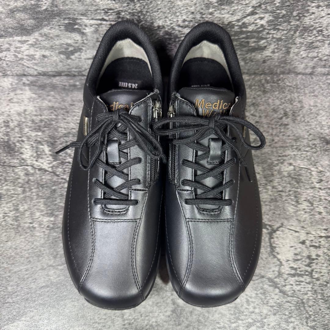 【新品未使用】アサヒ メディカルウォーク ブラック レザー 24.5cm