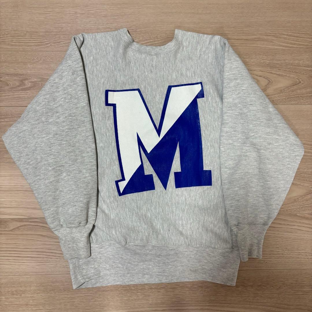 90s Champion リバースウィーブ スウェット 両面プリント USA - メルカリ