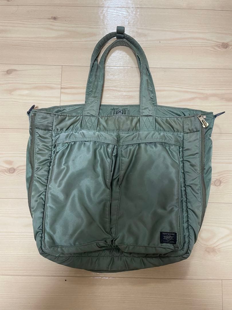 PORTER TANKER 2WAY TOTE BAG セージ　紐なし PORTER TANKER 2WAY TOTE BAG セージ 紐なし - メルカリ