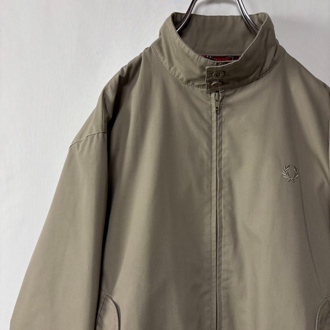 イングランド製 フレッドペリー スウィングトップ 刺繍ロゴ ベージュ