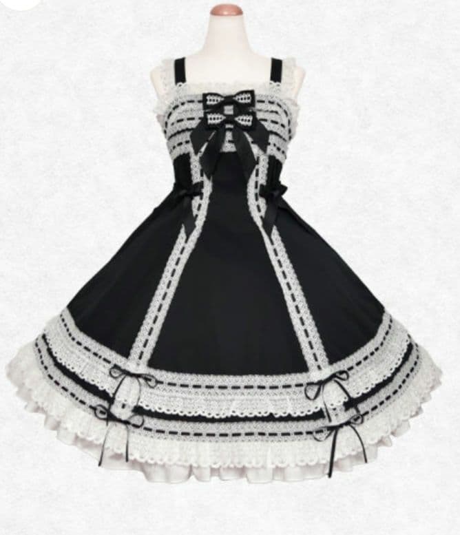 ベイビーザスターズシャインブライト Marquiseジャンパースカート 黒×白 Marquise ジャンパースカート（クロ×白）(クロ×白)｜ ベイビー、ザ