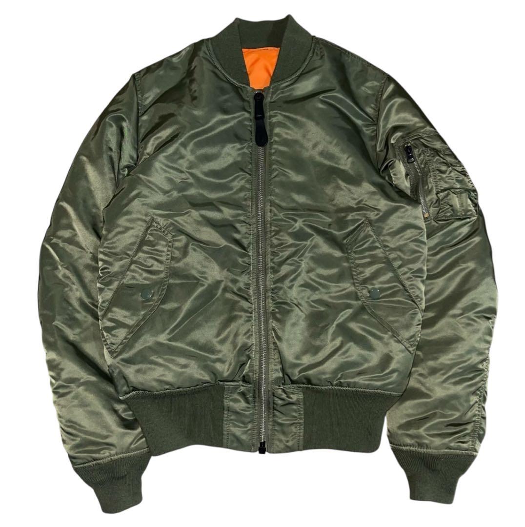 [美品] ALPHA MA-1タイプ ミリタリー フライトジャケット 古着 90年代 民間品 アルファ ALPHA MA-1タイプ 中綿入り ミリタリー