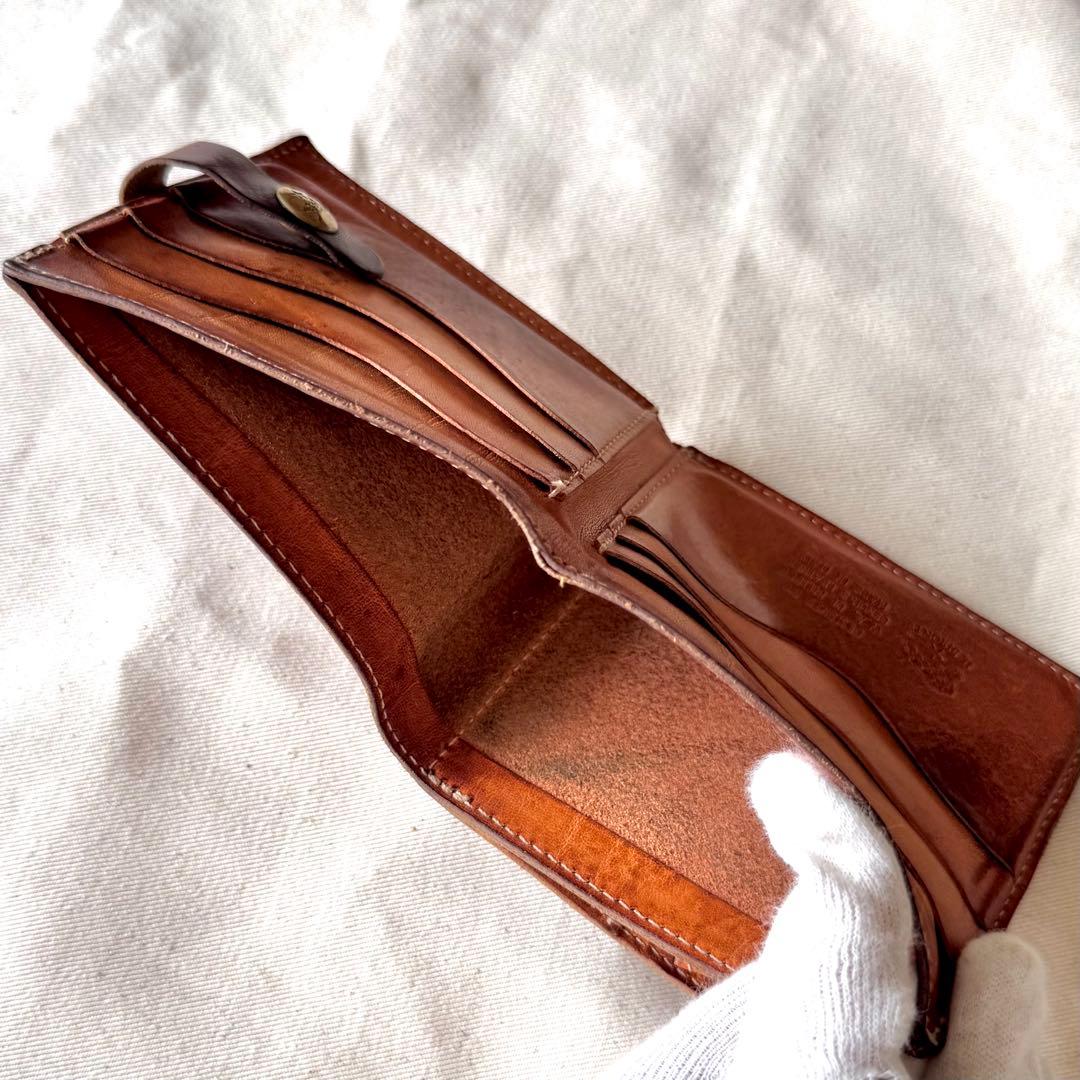 メンテ済み】イルビゾンテ 二つ折り財布 コンチョ ヌメ 革 エイジング