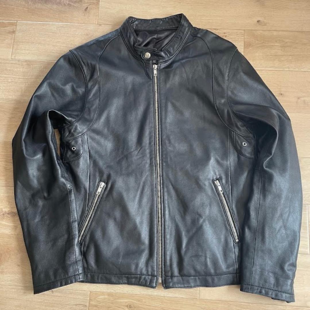 シングルライダースジャケット メンズ 黒 Lサイズ 本革 ラムレザー 革ジャン 楽天市場】本革ラムレザー 選べる3タイプ ライダースジャケット