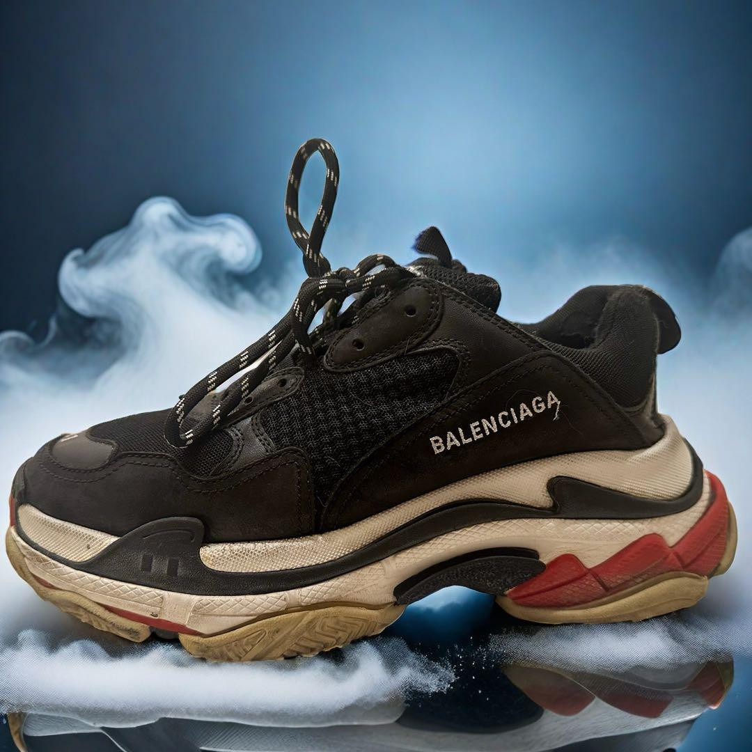BALENCIAGA トリプルエス 41サイズ ブラック/レッド - メルカリ