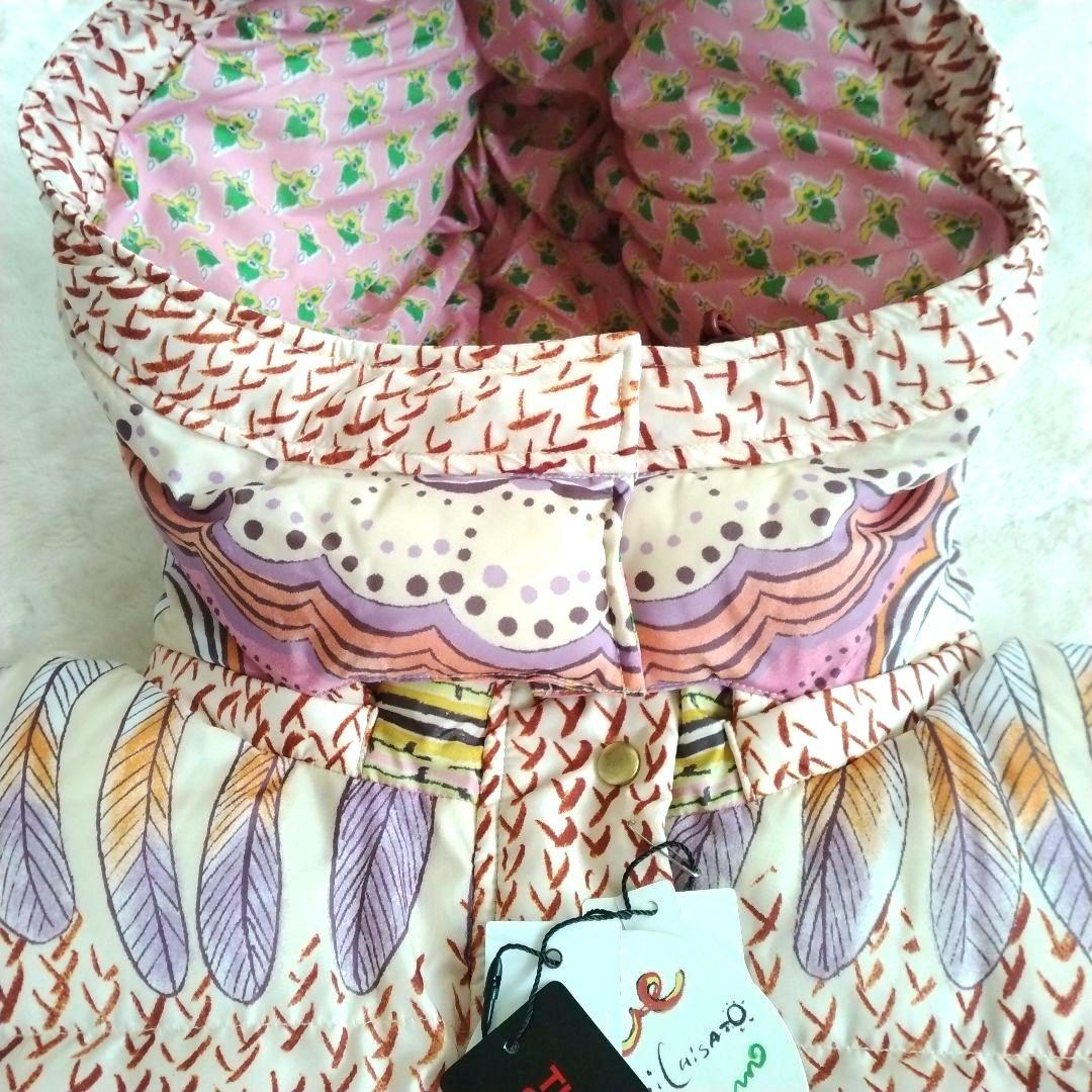 ツモリチサト ニコアンド コラボ】未使用 タグ付き 中綿 ベスト 総柄