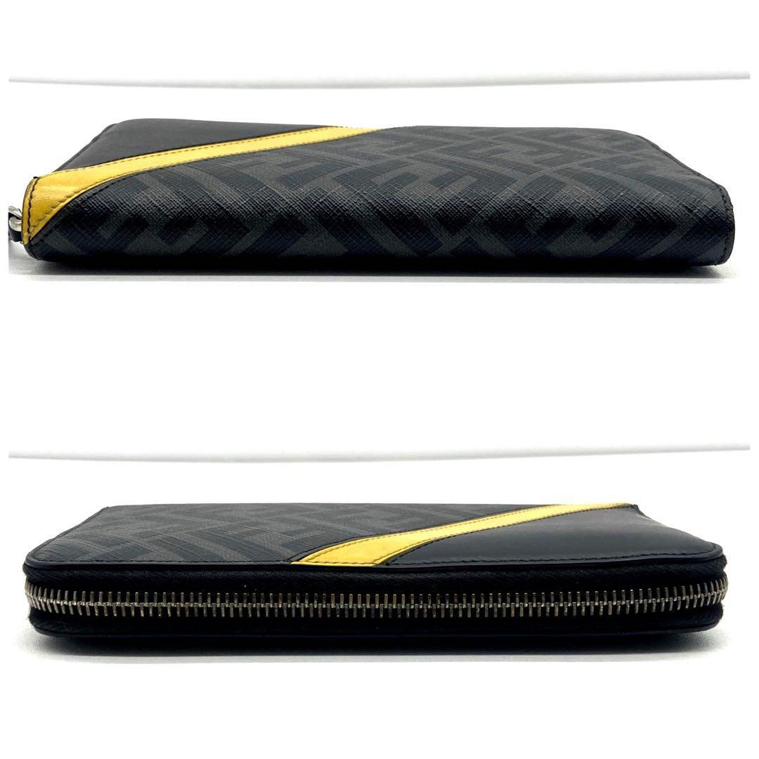 極美品✨現行モデル FENDI ダイアゴナル ラウンドジップ 長財布